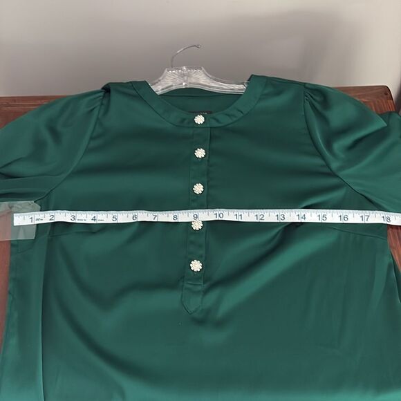 Talbots Rhinestone Button Blouse Size SP - Picture 10 of 11